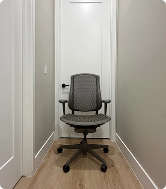 Herman Miller Celle chair gray, ergonomic office chair