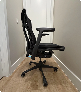 Steelcase Leap V1 Highback ergonomic office chair, dark, black