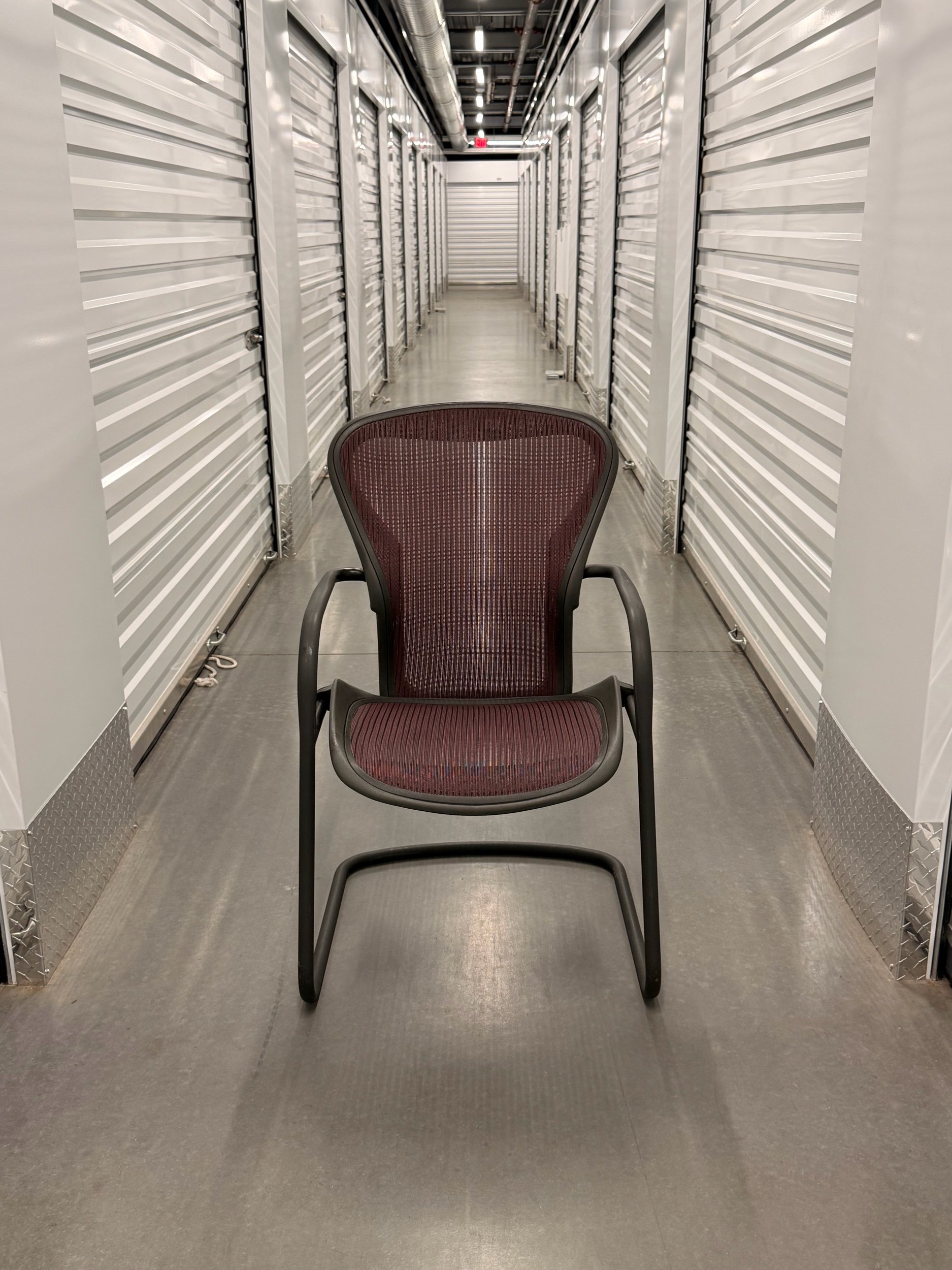 Herman Miller Aeron Side Chair in Rare Burgundy - Image 8