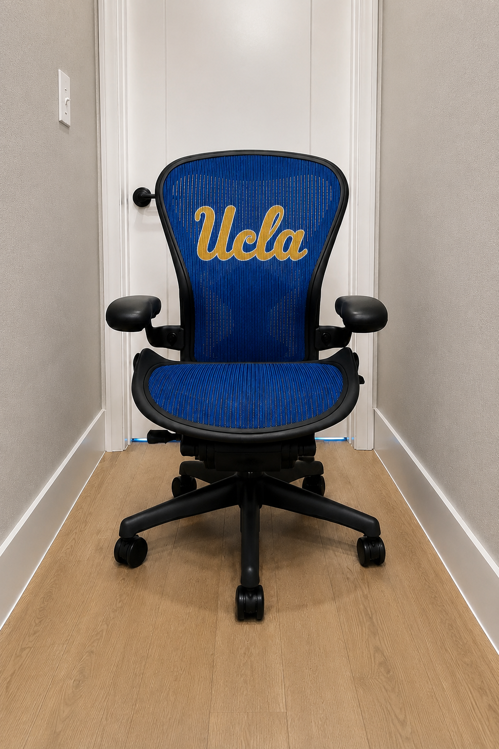 Herman Miller Aeron Classic | Size B | Rare UCLA Bruins Blue & Gold | Fully Loaded
