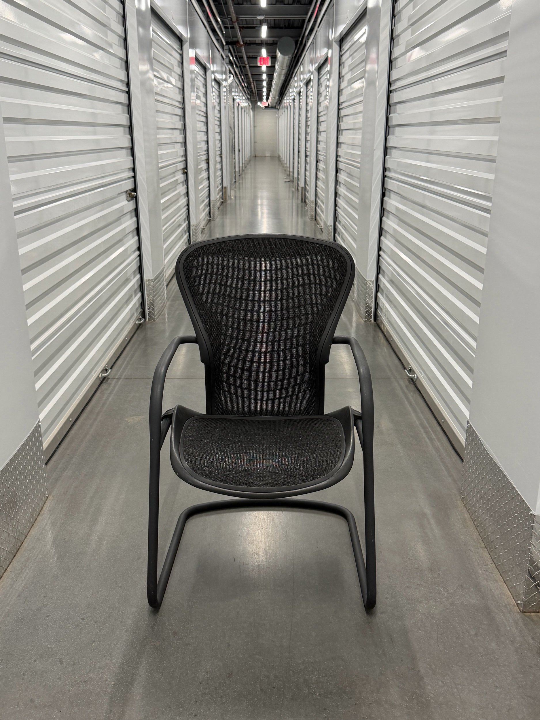 Herman Miller Aeron Side Chair / Guest Chair – Size B - Black Pellicle Mesh Open Box New - Image 5