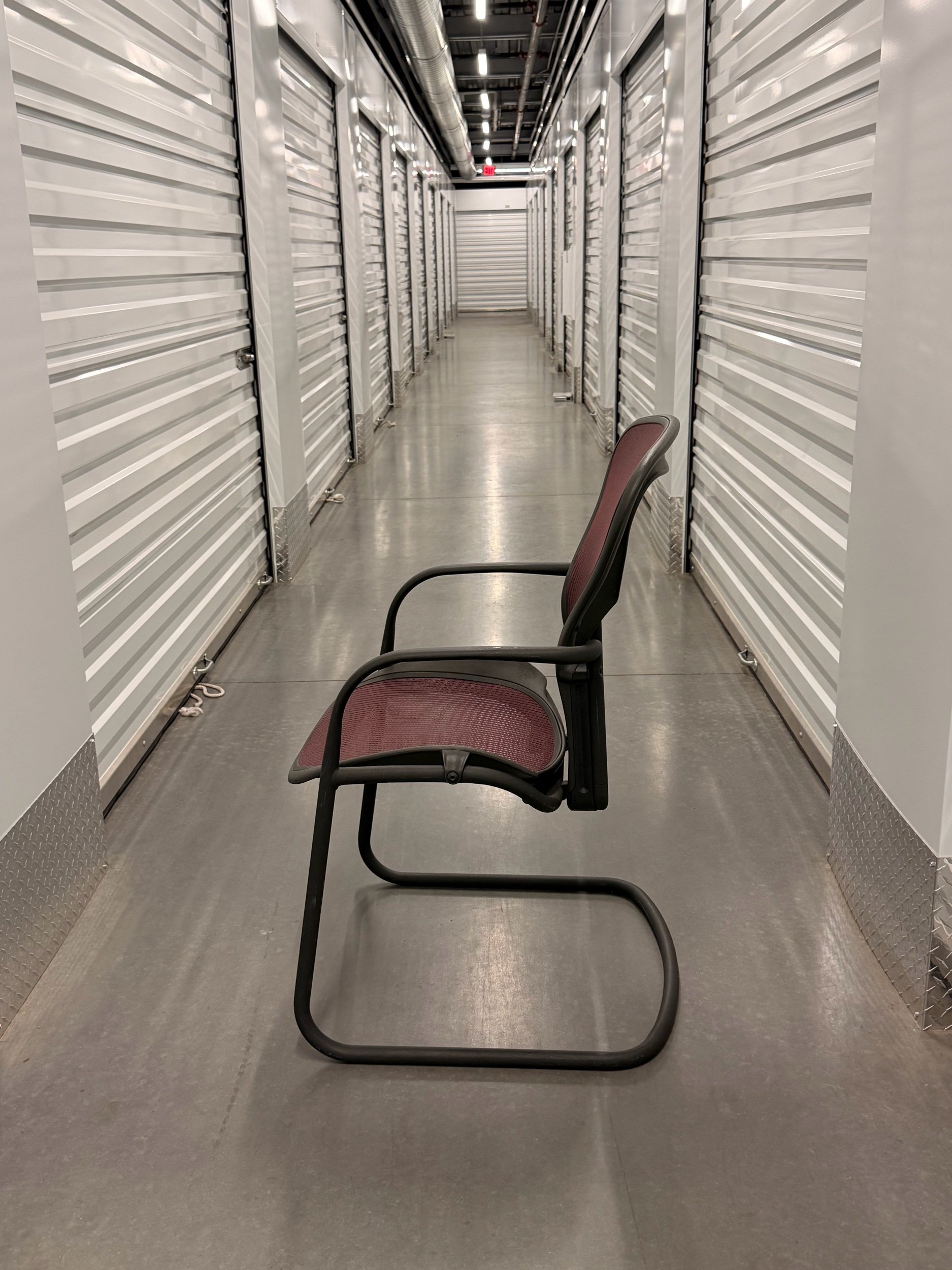 Herman Miller Aeron Side Chair in Rare Burgundy - Image 2