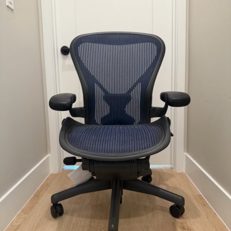 Brand New Herman Miller Aeron Classic – Cobalt Blue | Size B | PostureFit Lumbar | Ergonomic Office Chair