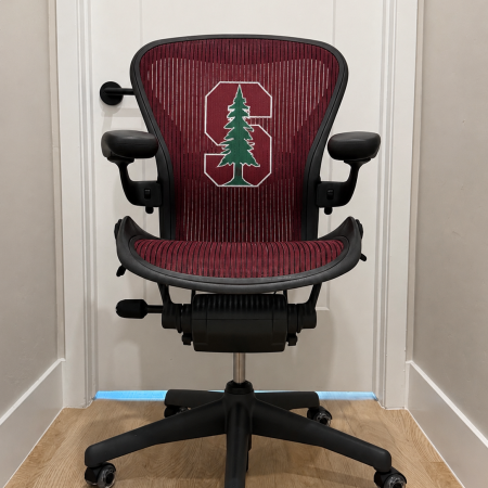Herman Miller Aeron Classic Size B | Stanford Cardinal Custom Edition | Fully Loaded | Rare Burgundy Mesh